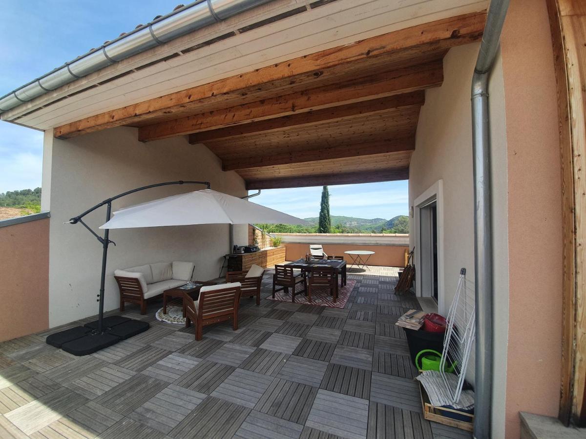 Appartement Terrasse 130m² panoramique, Piscine&Parking à Gréoux-les-Bains Extérieur photo