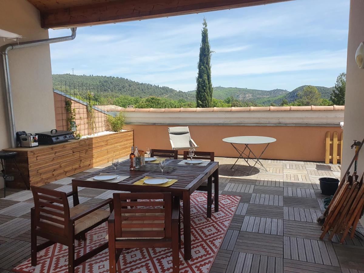 Appartement Terrasse 130m² panoramique, Piscine&Parking à Gréoux-les-Bains Extérieur photo